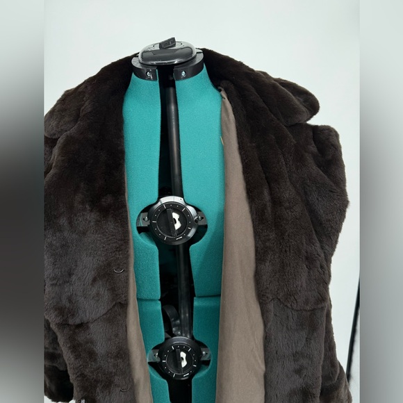 Reversible Real Sheared Rabbit Fur Coat - Picture 7 of 14